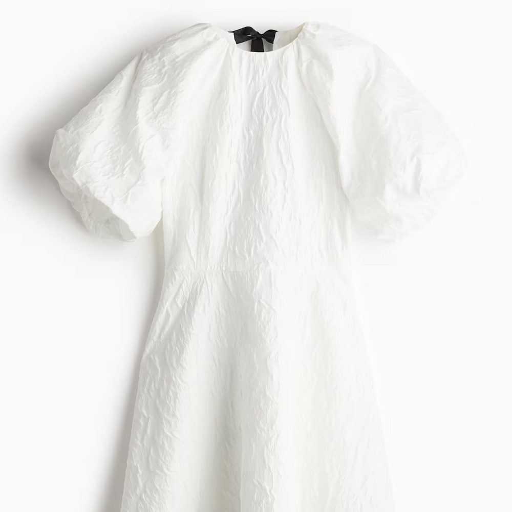 H&M JACQUARD-WEAVE TIE-BACK DRESS size XS